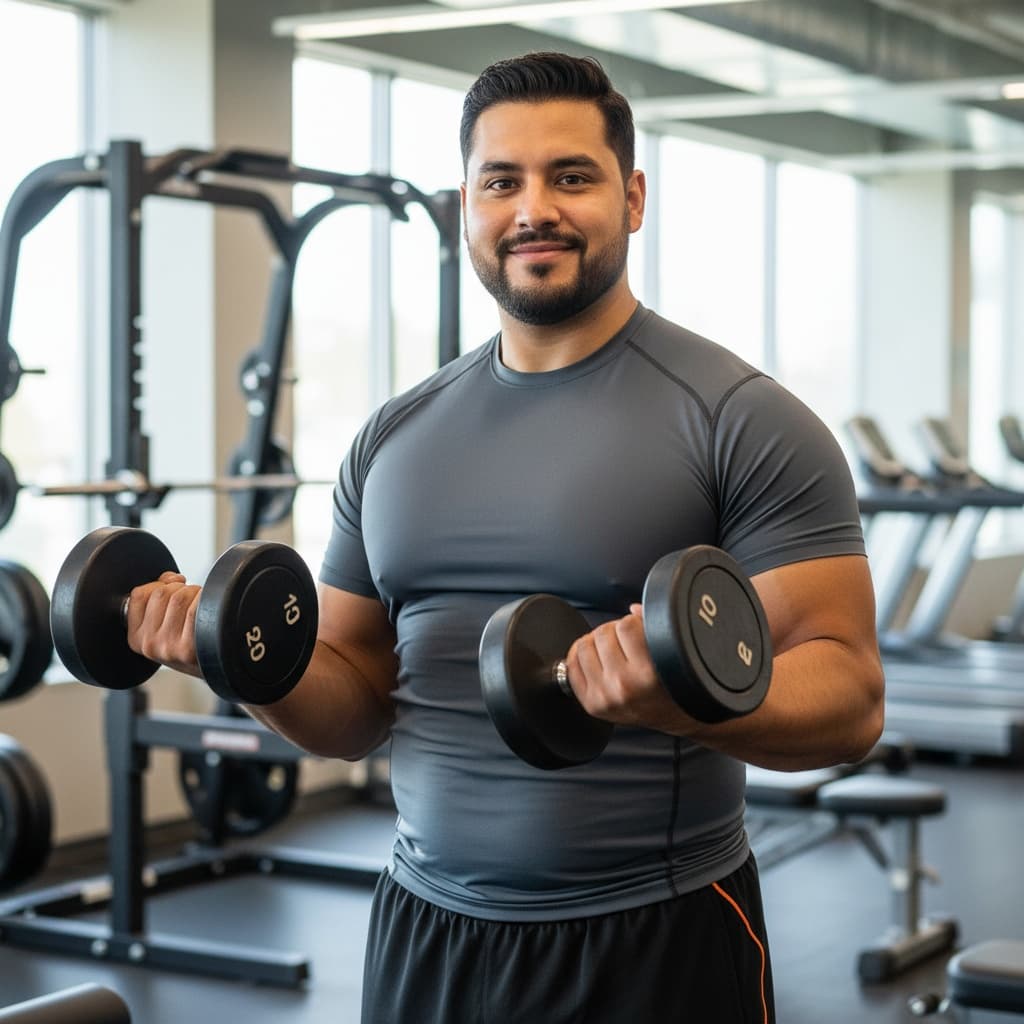 plus_size latino man gym fitness active 79334980