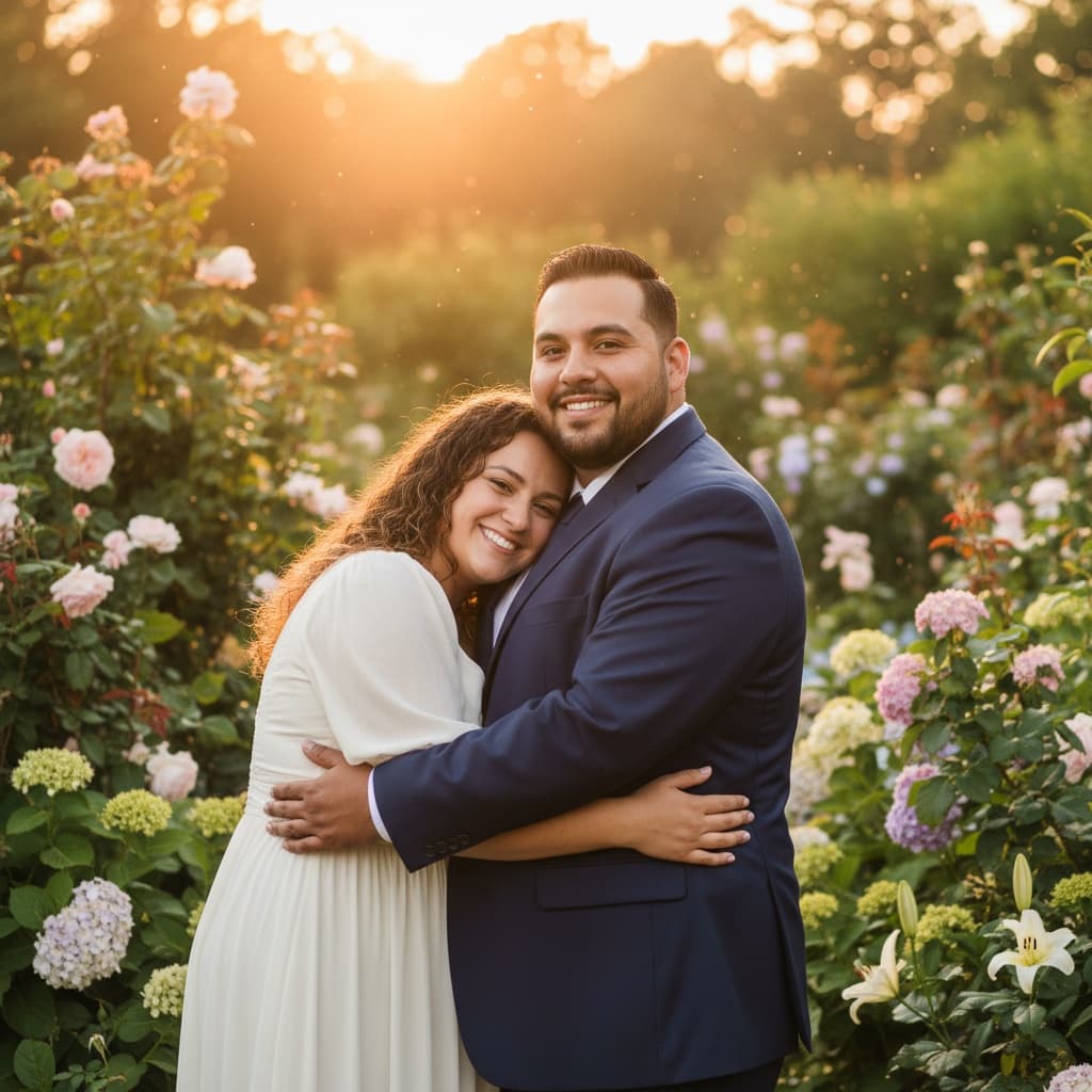 plus_size latino man outdoor garden portrait 80010511