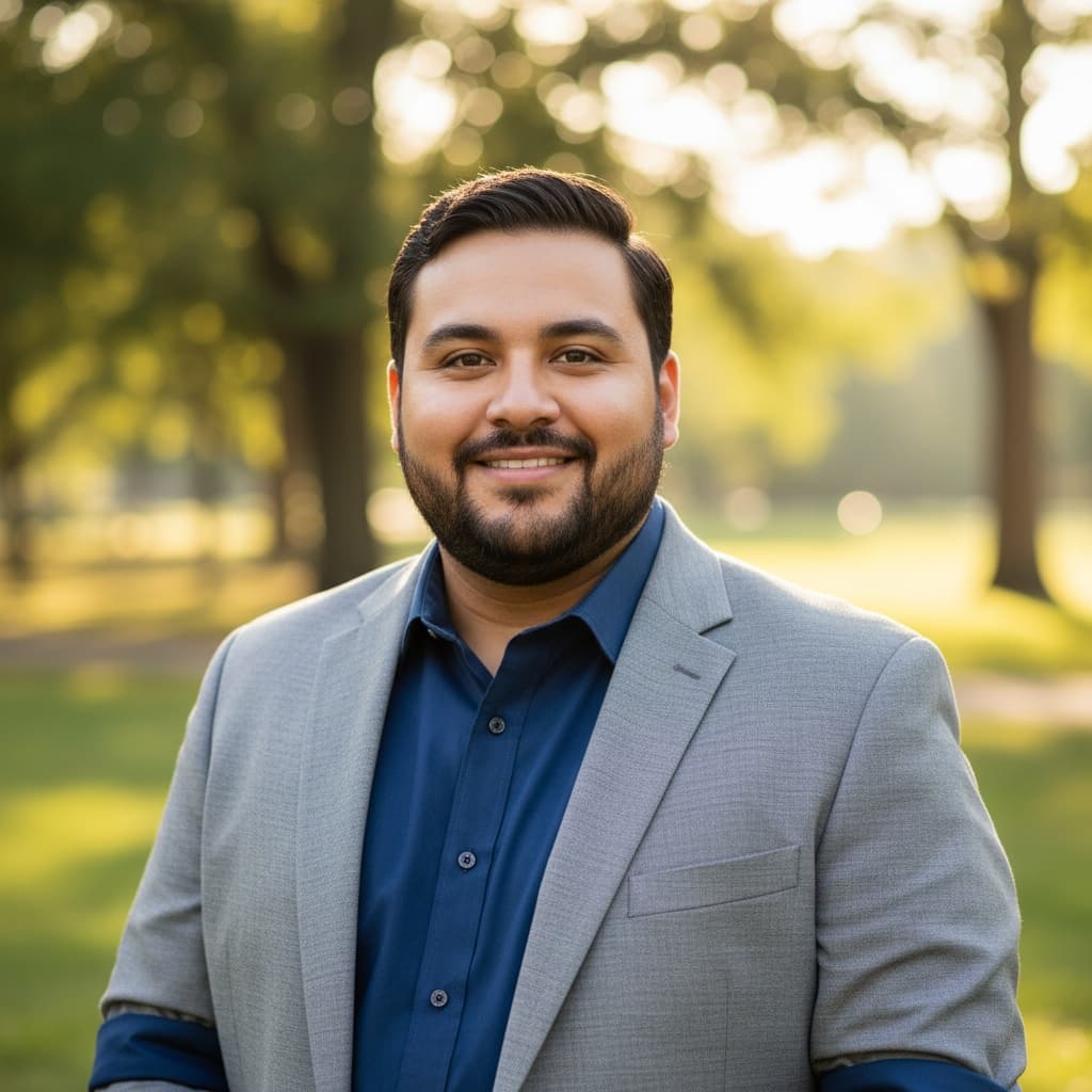 plus_size latino man outdoor natural setting 49230443