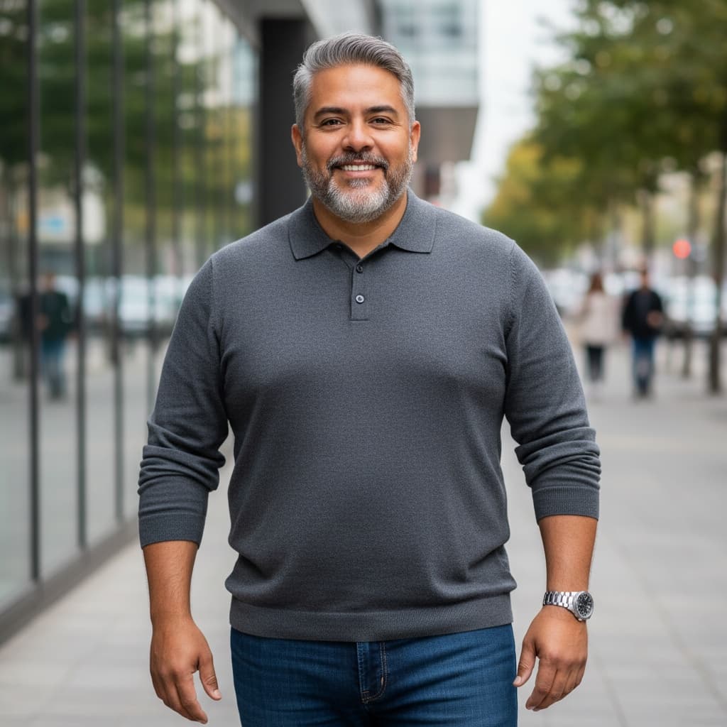 plus_size latino man smart casual urban 12905319