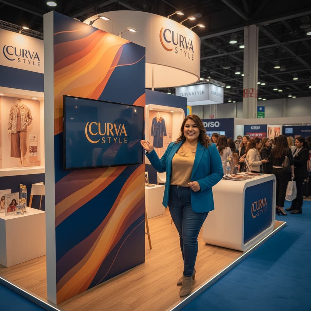 plus_size latino woman booth night illuminated 93994635