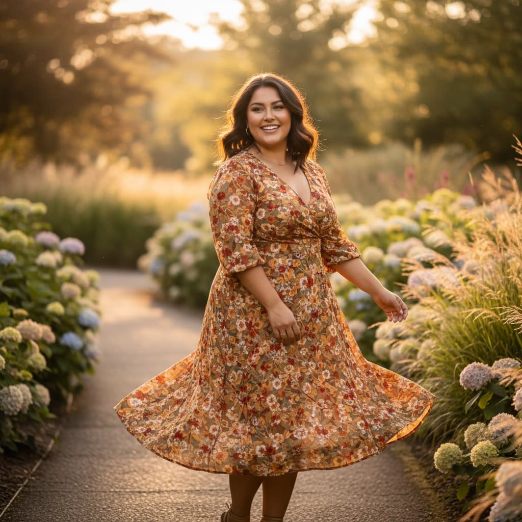 plus_size latino woman outdoor natural light full 27903805