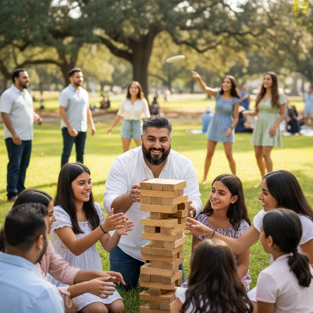 plus_size middle_eastern man family activity group 72764035
