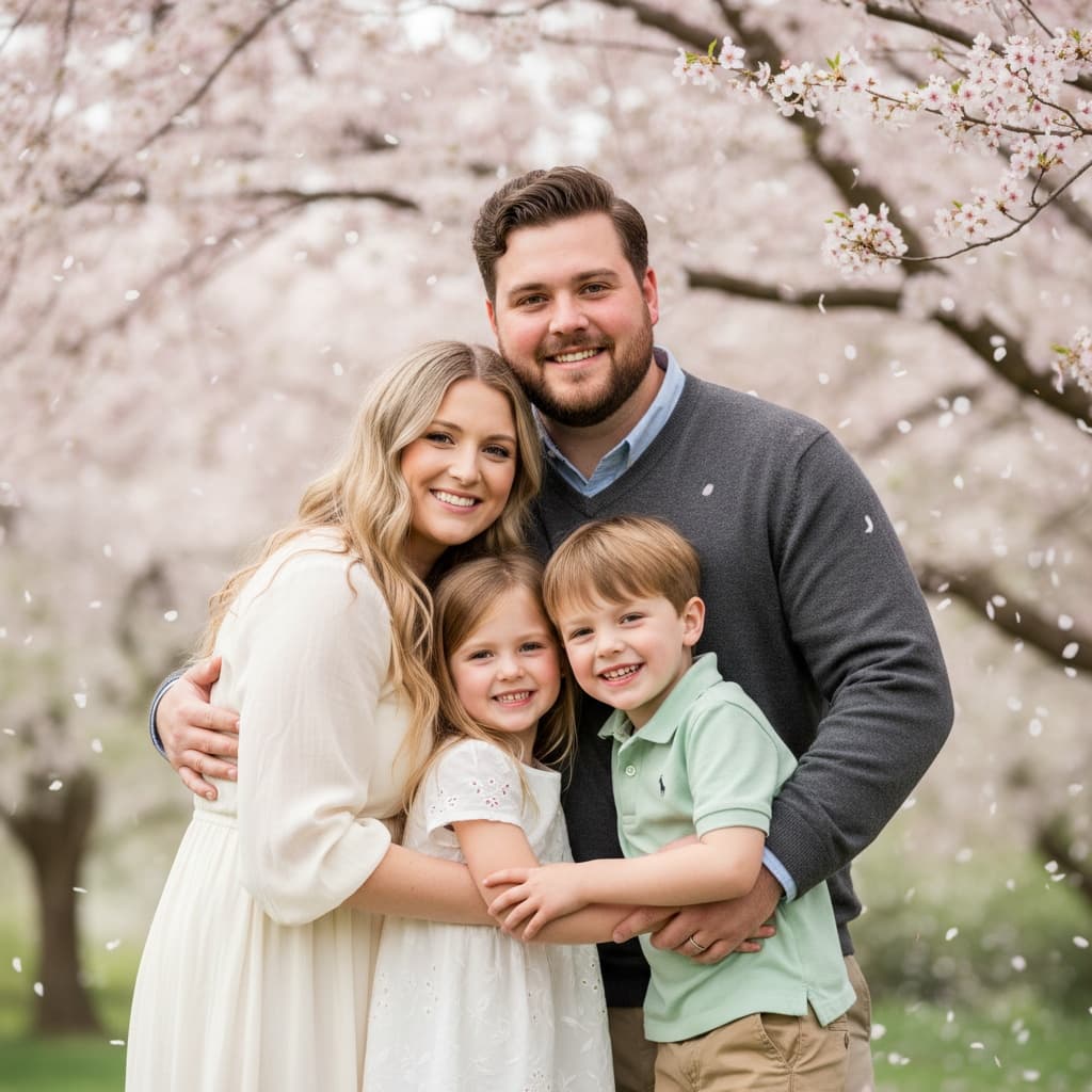 plus_size white man flowering tree portrait 22658080
