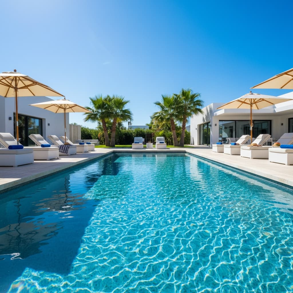 poolside resort style photography 52437794