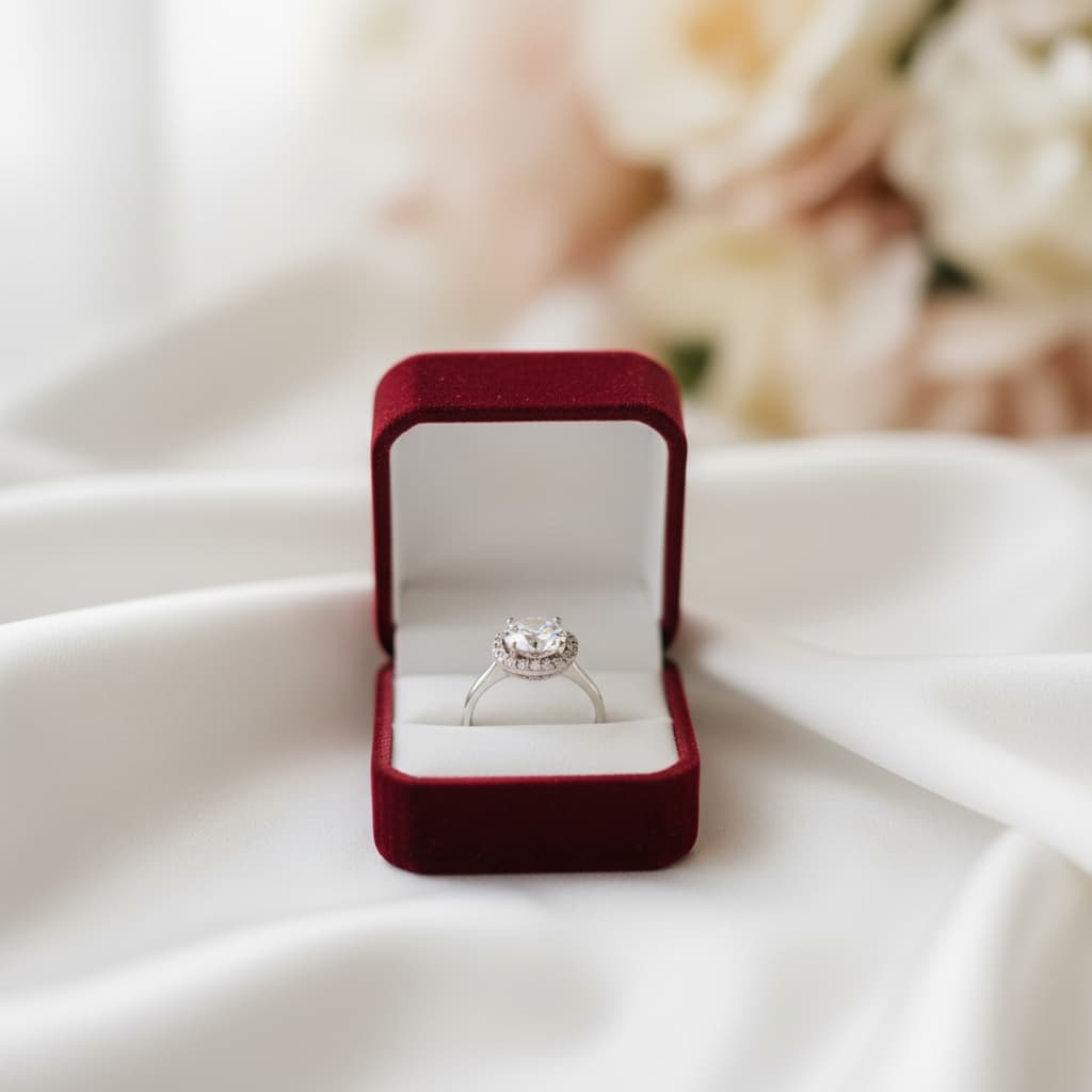 ring box romantic silk 19397333