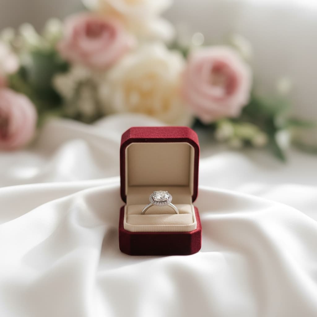 ring box romantic silk 25870895