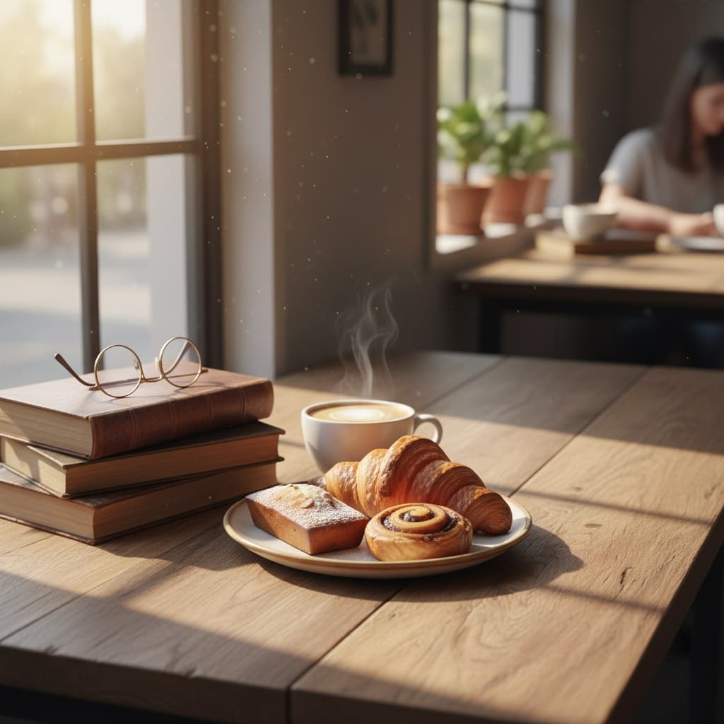 rustic wood table scene 80224264
