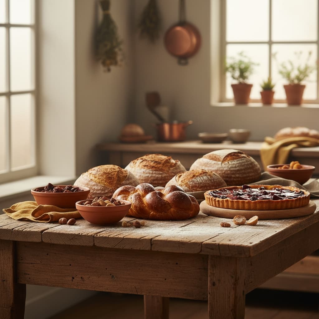 rustic wooden table natural light 70479648