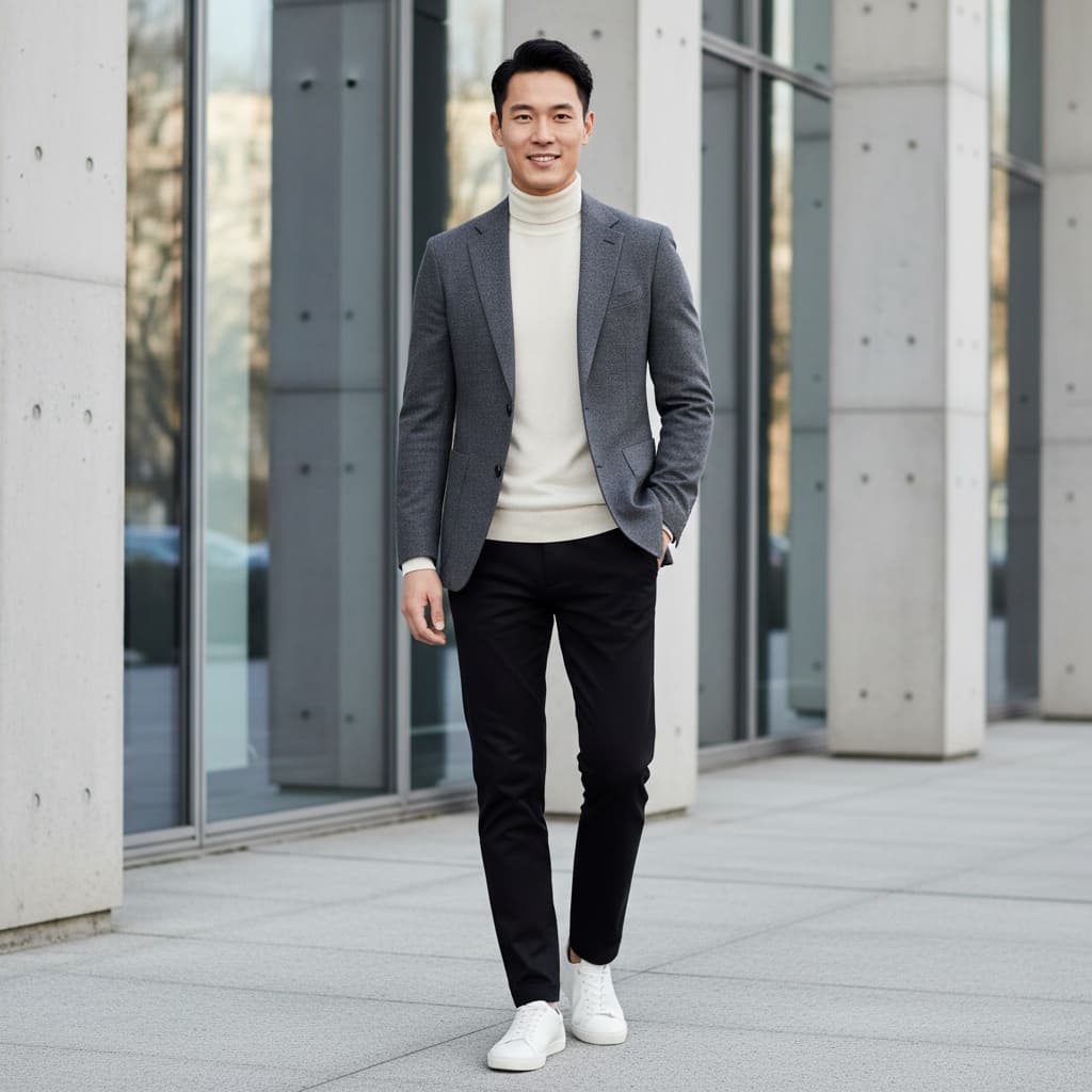 slim asian man architectural location 83017540
