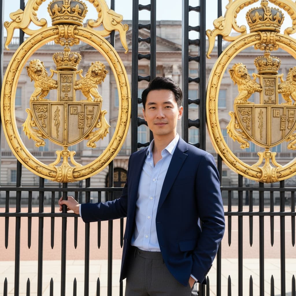 slim asian man buckingham palace gates 27542573