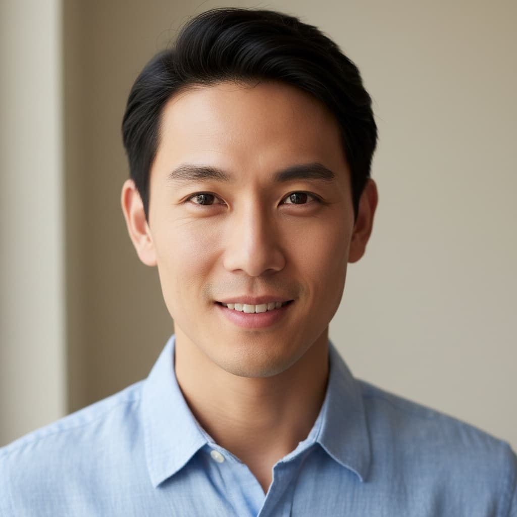 slim asian man casual approachable headshot 51371301