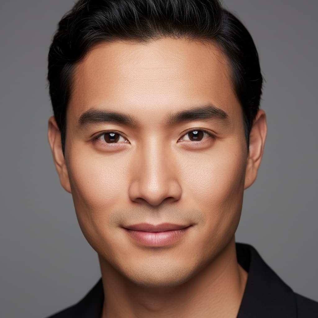slim asian man close up beauty portrait 83060043