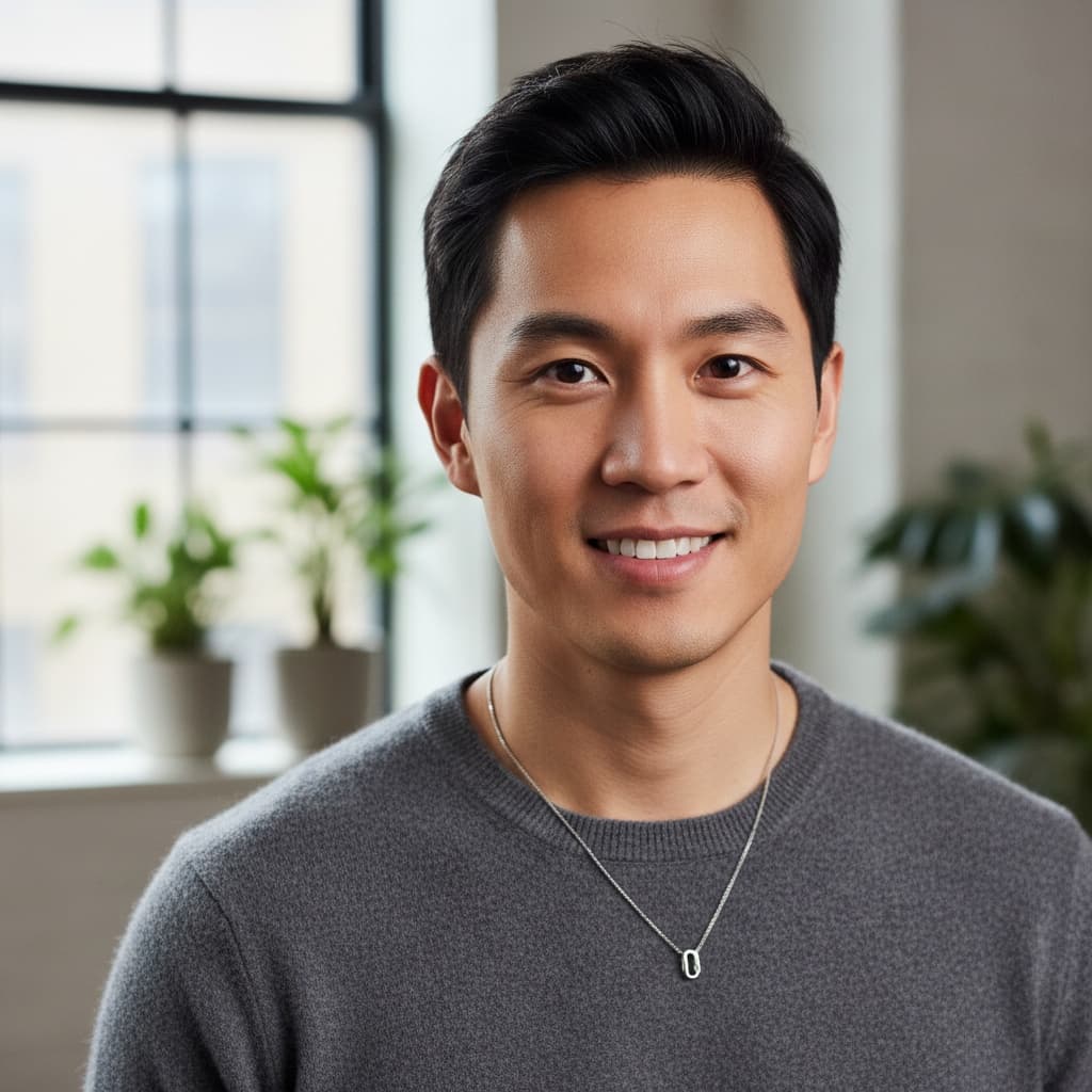 slim asian man close up detail focus 76312303