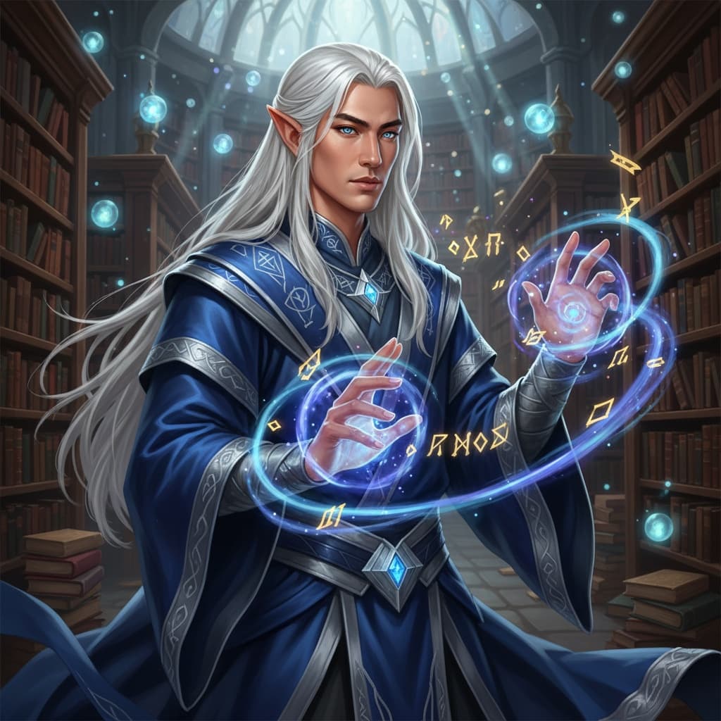 slim asian man elven mage 65525858