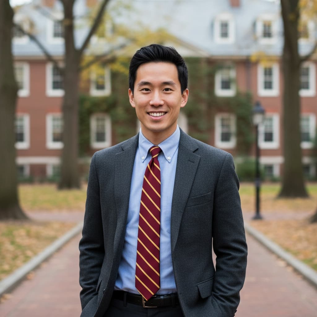slim asian man harvard yard academic 21261276