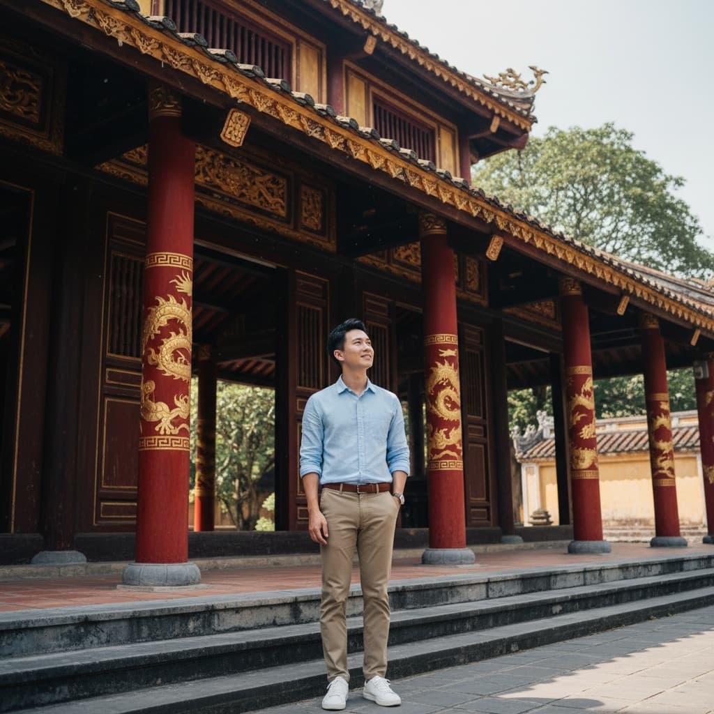 slim asian man hue imperial city 20685456