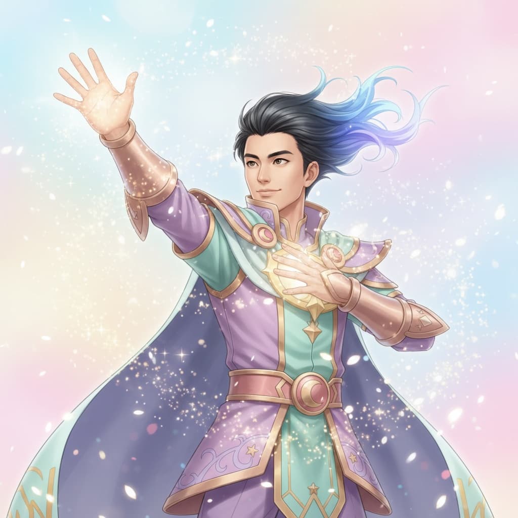 slim asian man magical girl transformation 11896856