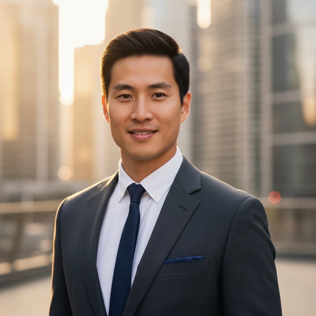slim asian man outdoor urban professional 57133367