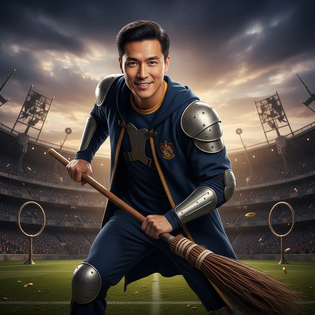 slim asian man quidditch player 63122940
