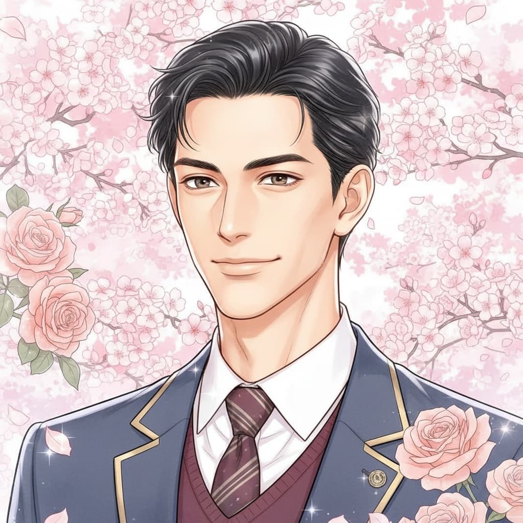 slim asian man romantic shoujo portrait 63050626