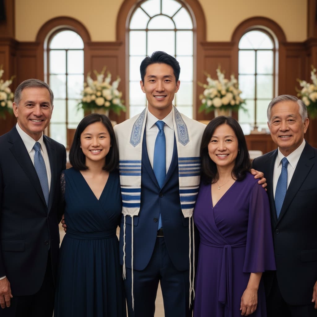 slim asian man with family celebration 11585449