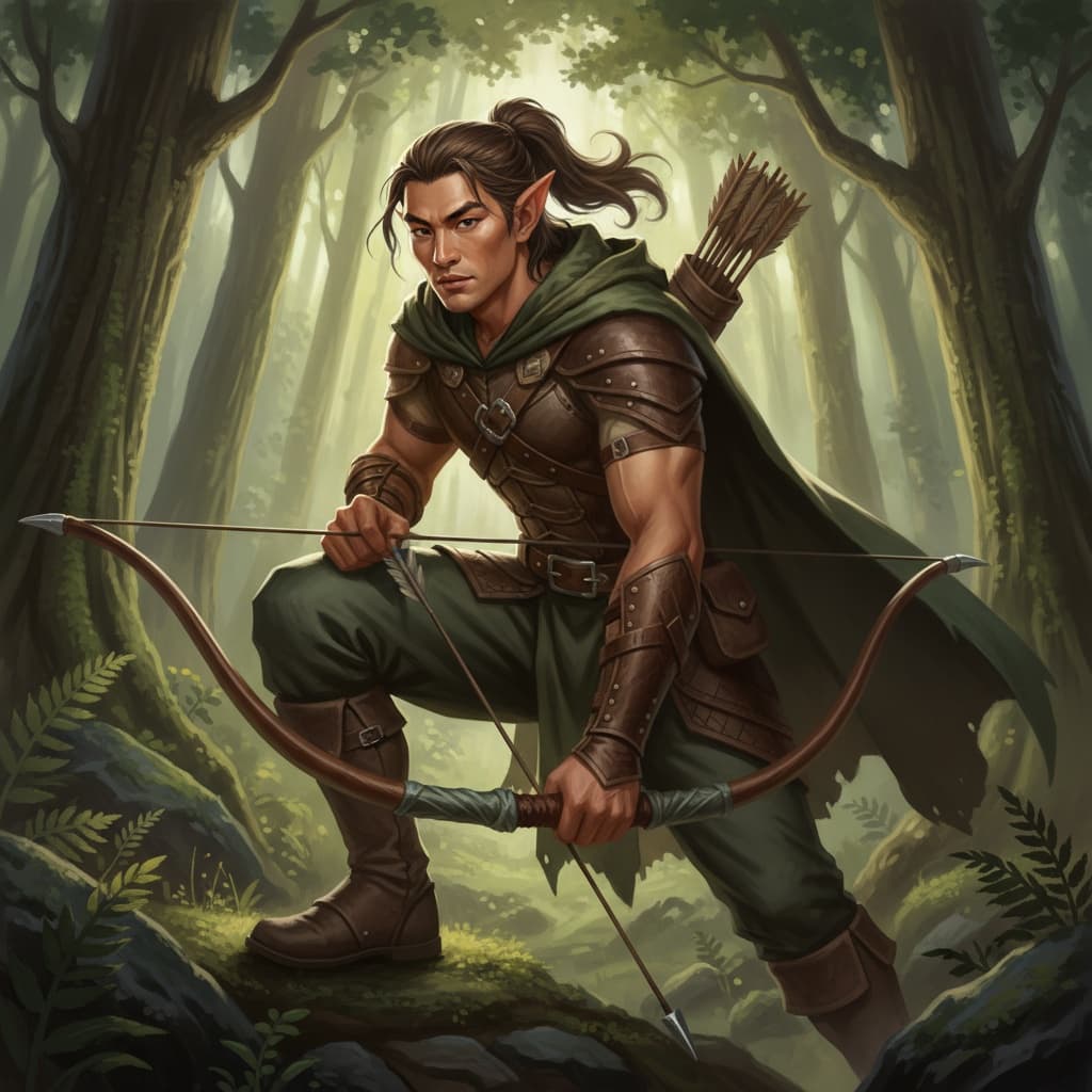 slim asian man woodland ranger 16447154