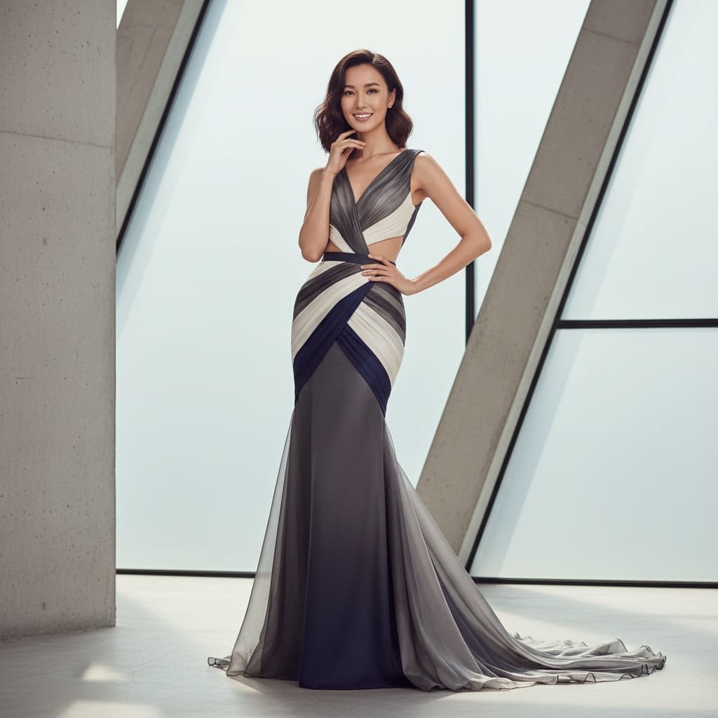 slim asian woman architectural location 11358981