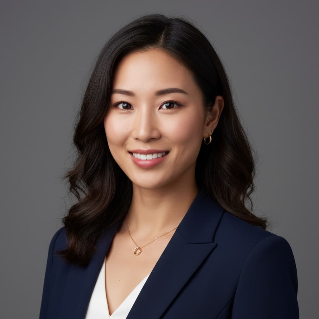 slim asian woman classic grey studio backdrop 51795045