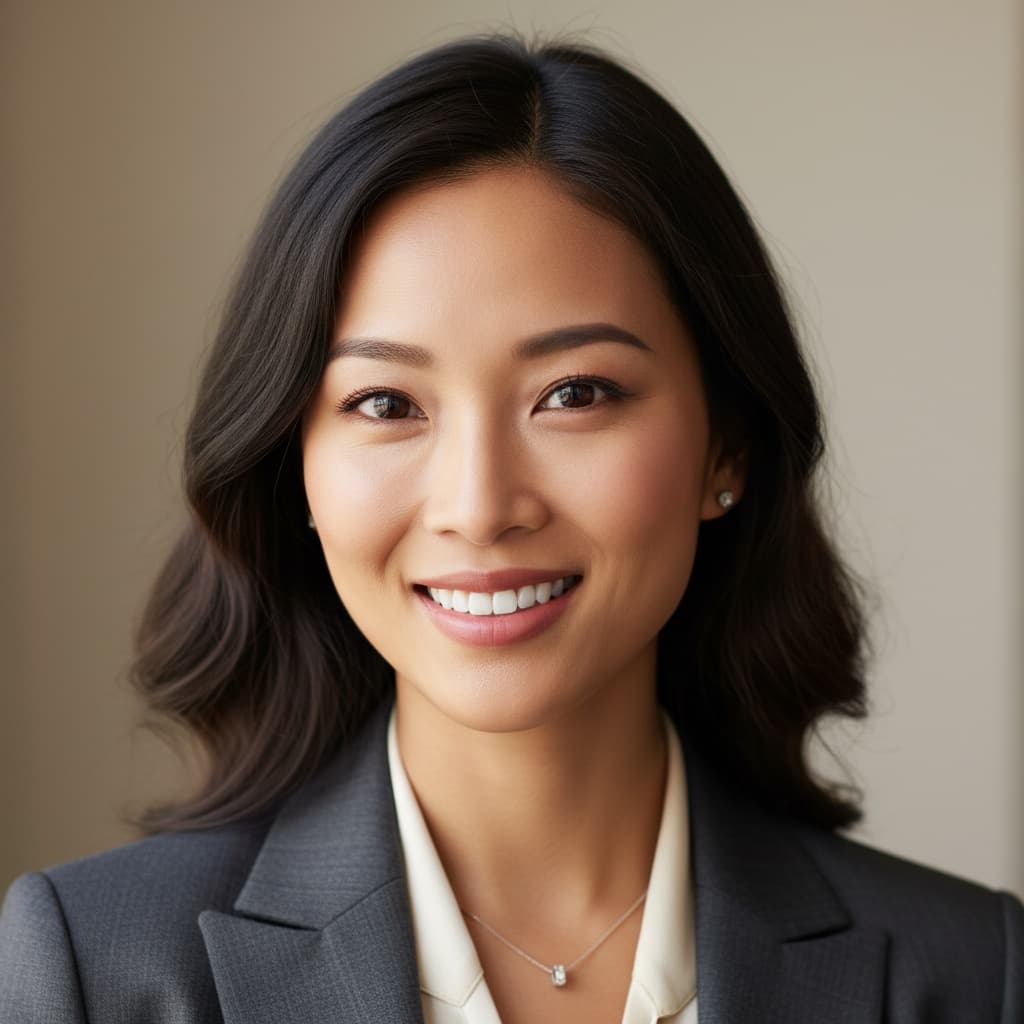 slim asian woman close up trustworthy expression 28860184