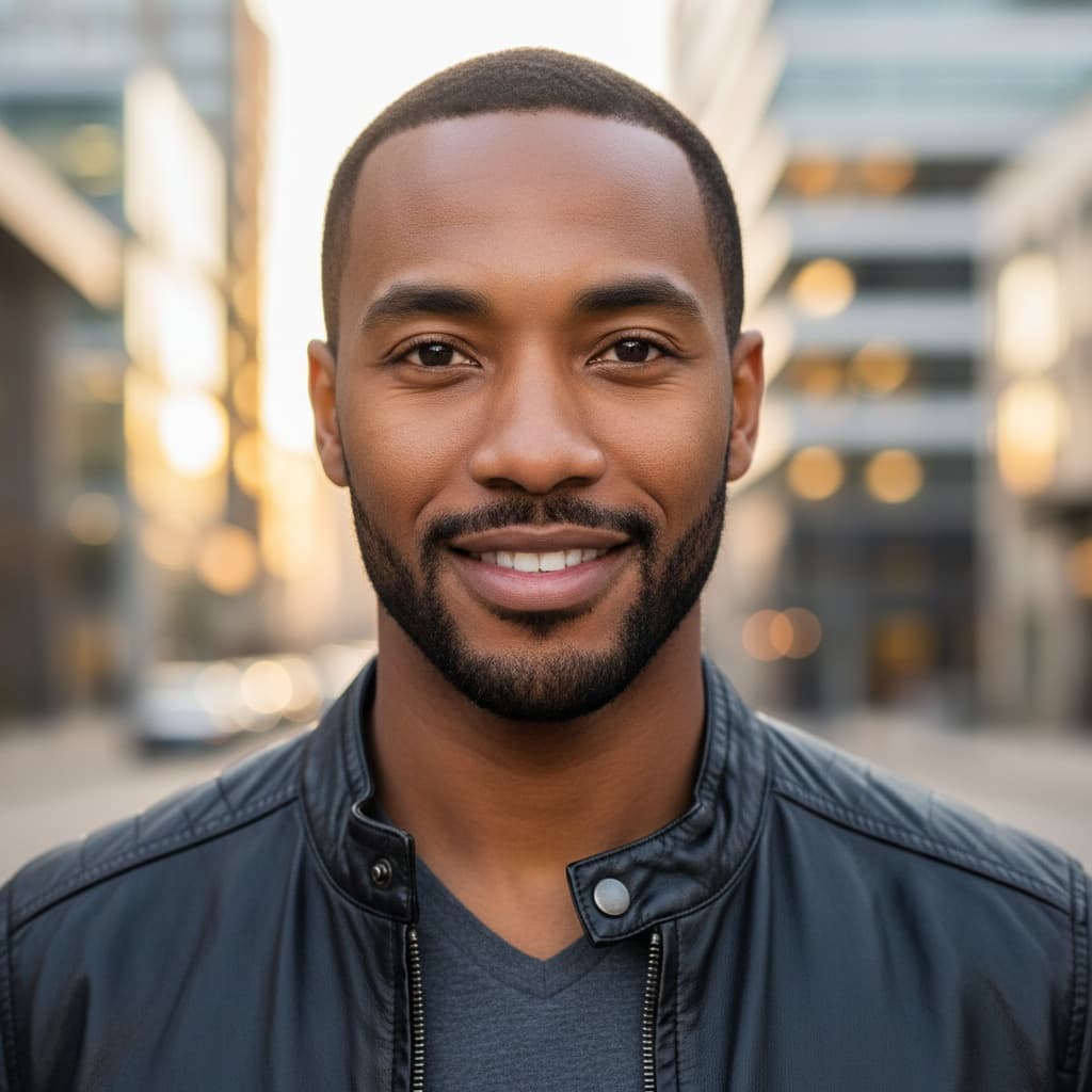 slim black man outdoor urban natural light 74254690