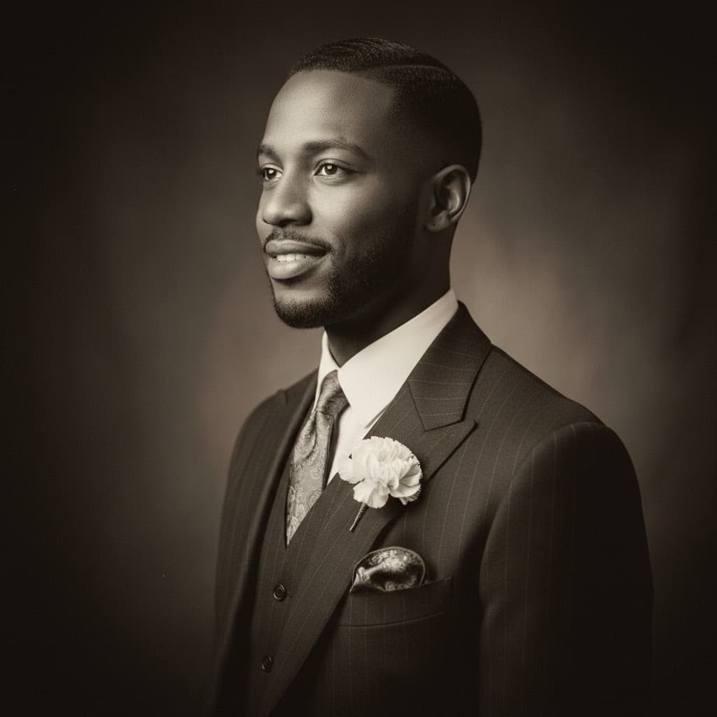 slim black man prohibition era portrait studio 69279473
