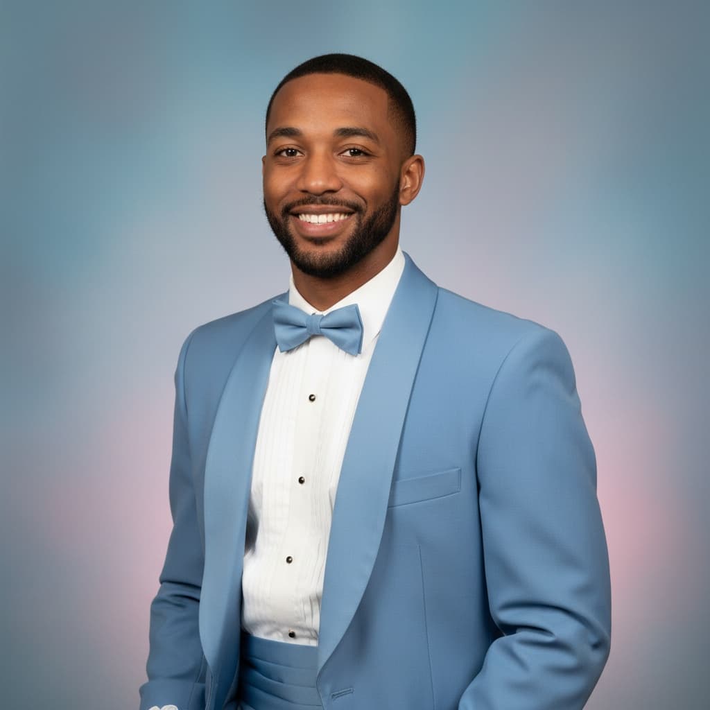 slim black man prom formal portrait 82370183