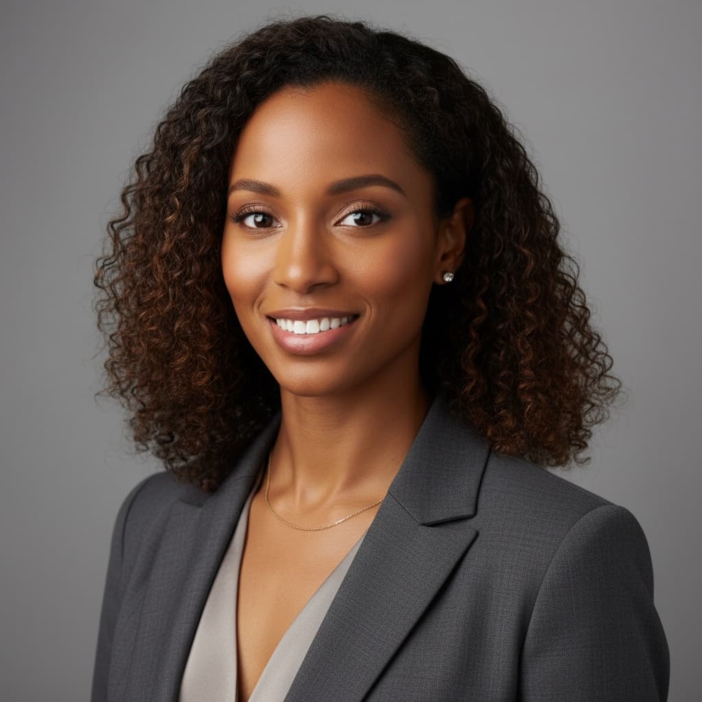 slim black woman classic neutral gray background 39995430