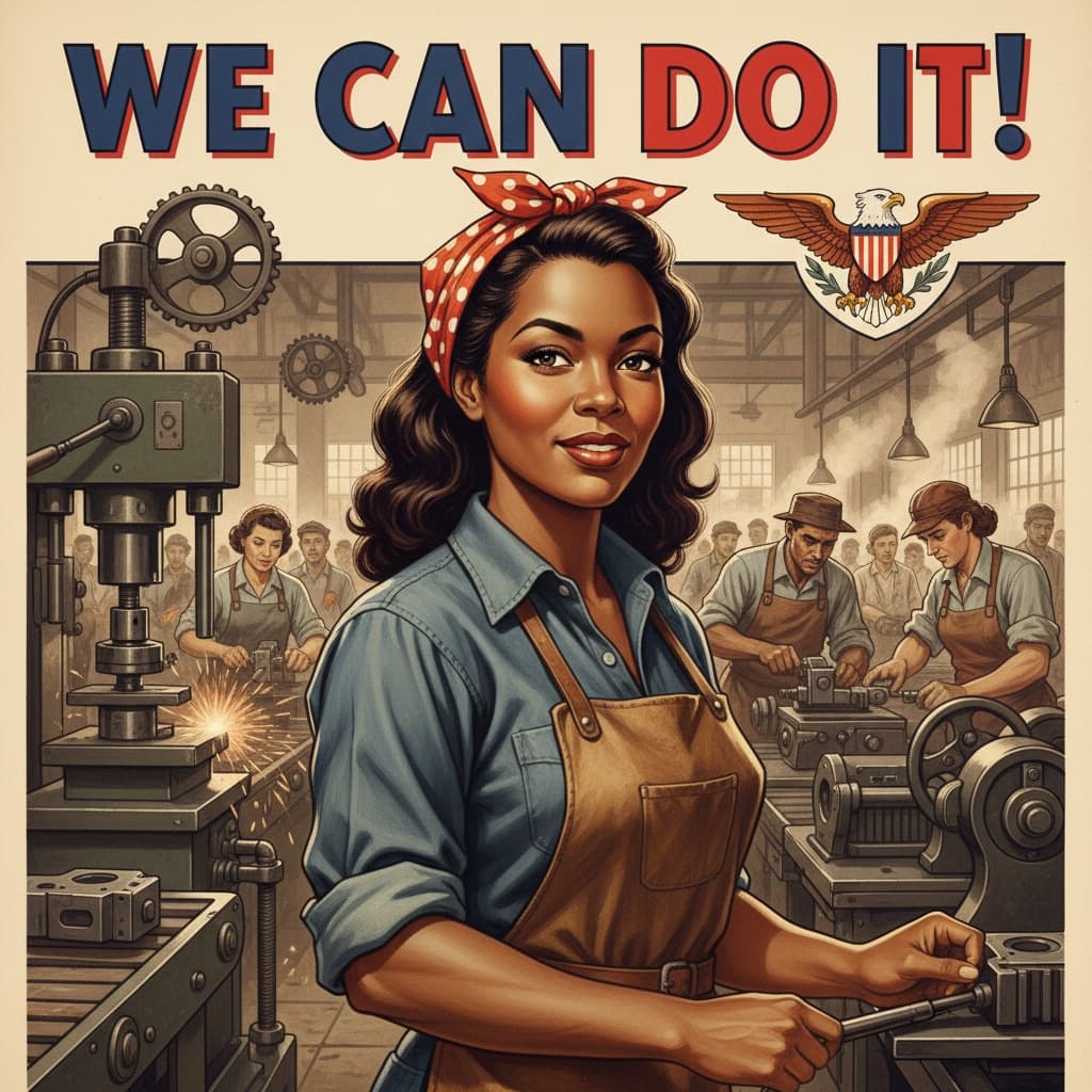 slim black woman factory worker portrait 70509221