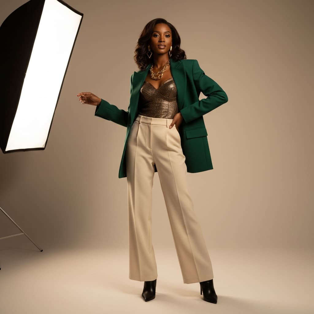 slim black woman minimalist studio full length 27913339