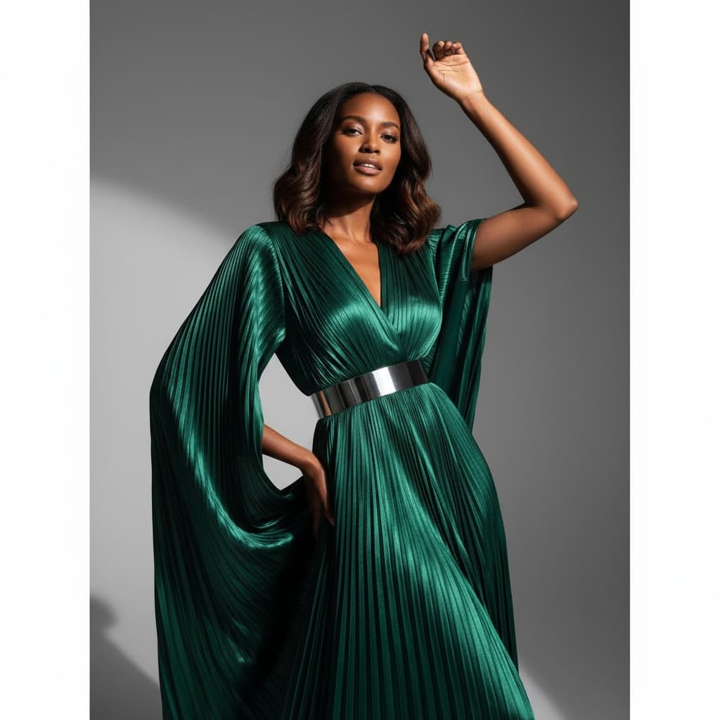 slim black woman minimalist studio portrait 14666237