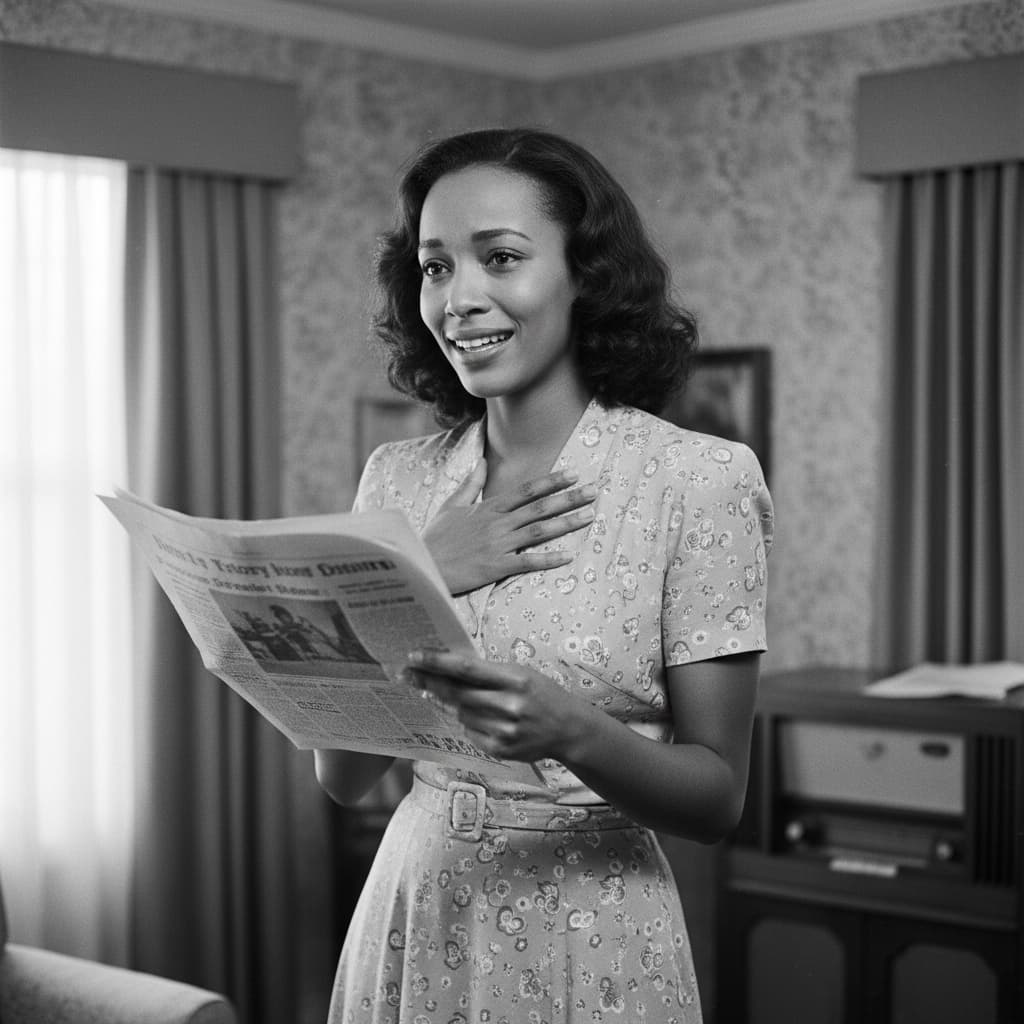 slim black woman news of victory 68884137