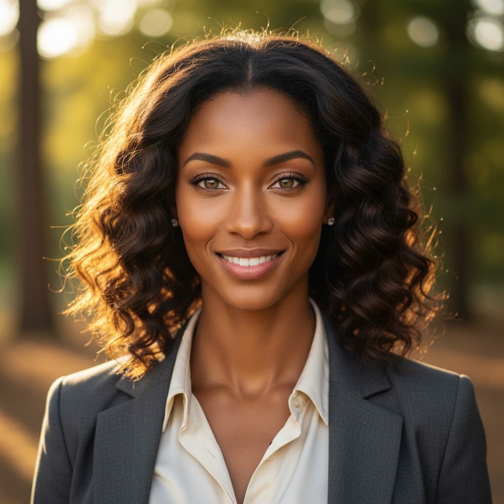 slim black woman outdoor natural light 87413776