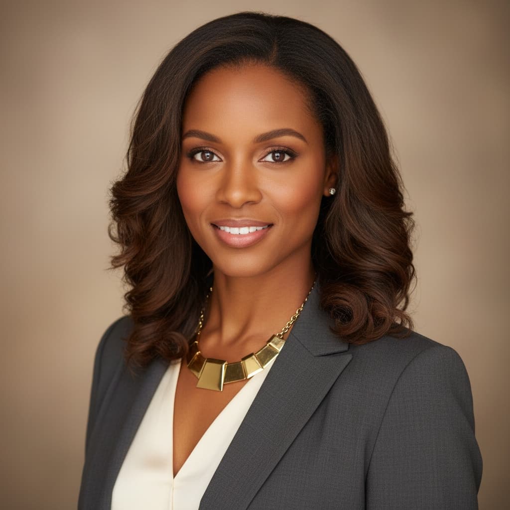 slim black woman speaking professional setup 13702774