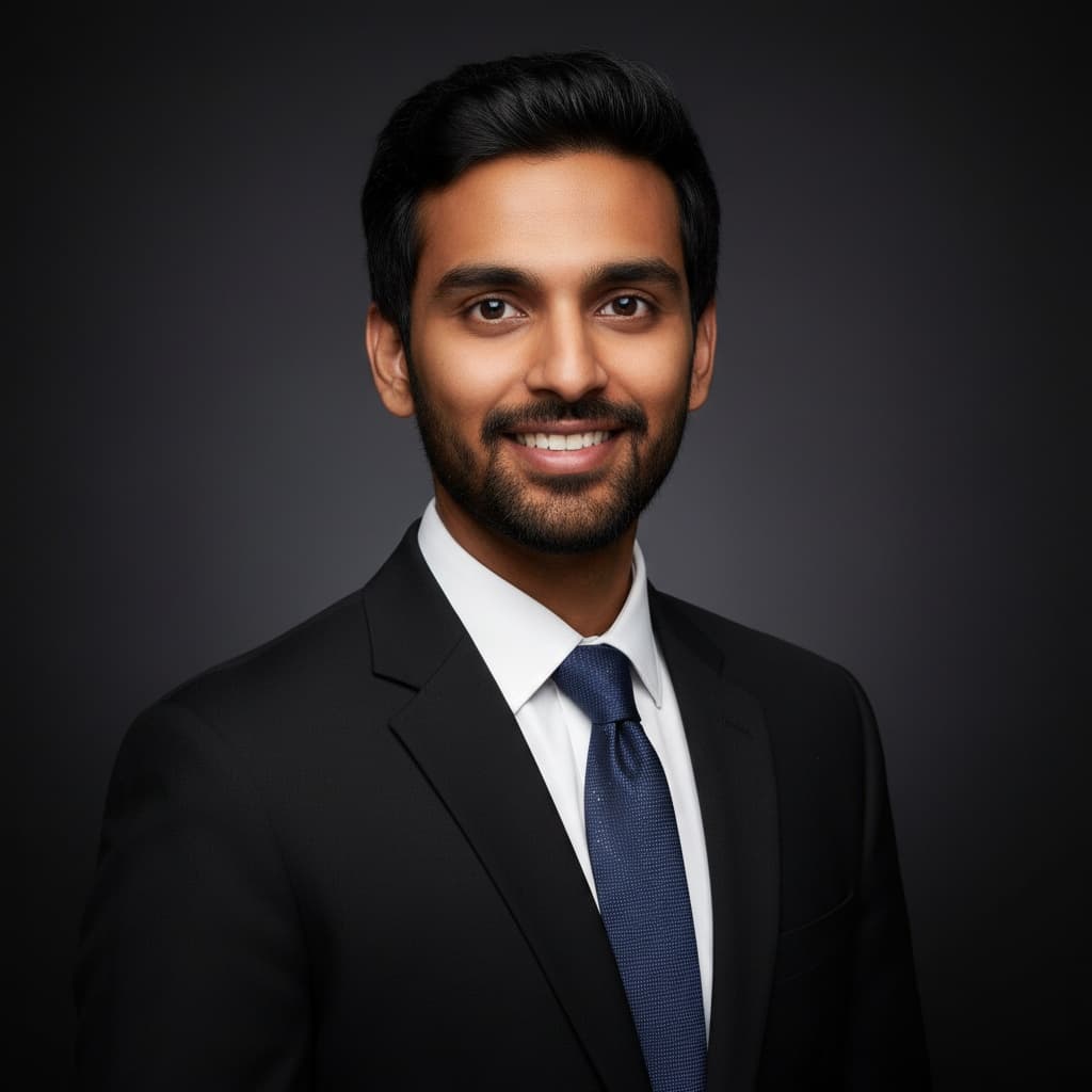slim indian man classic studio power portrait 95137622