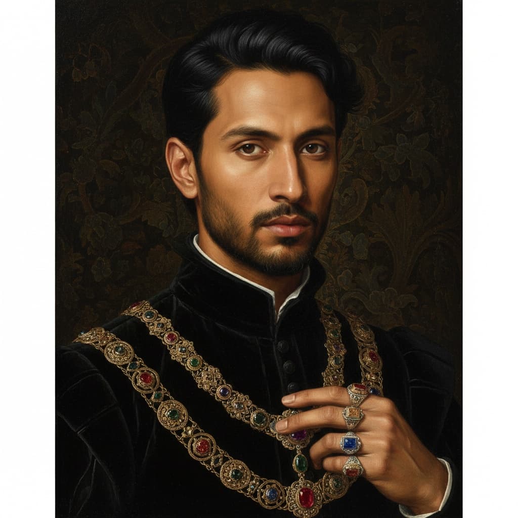 slim indian man close up jewelry detail 48195658
