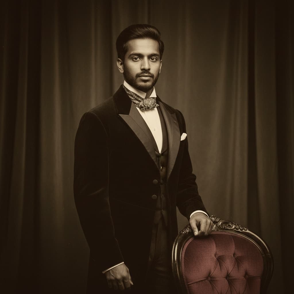 slim indian man formal studio portrait 62879029