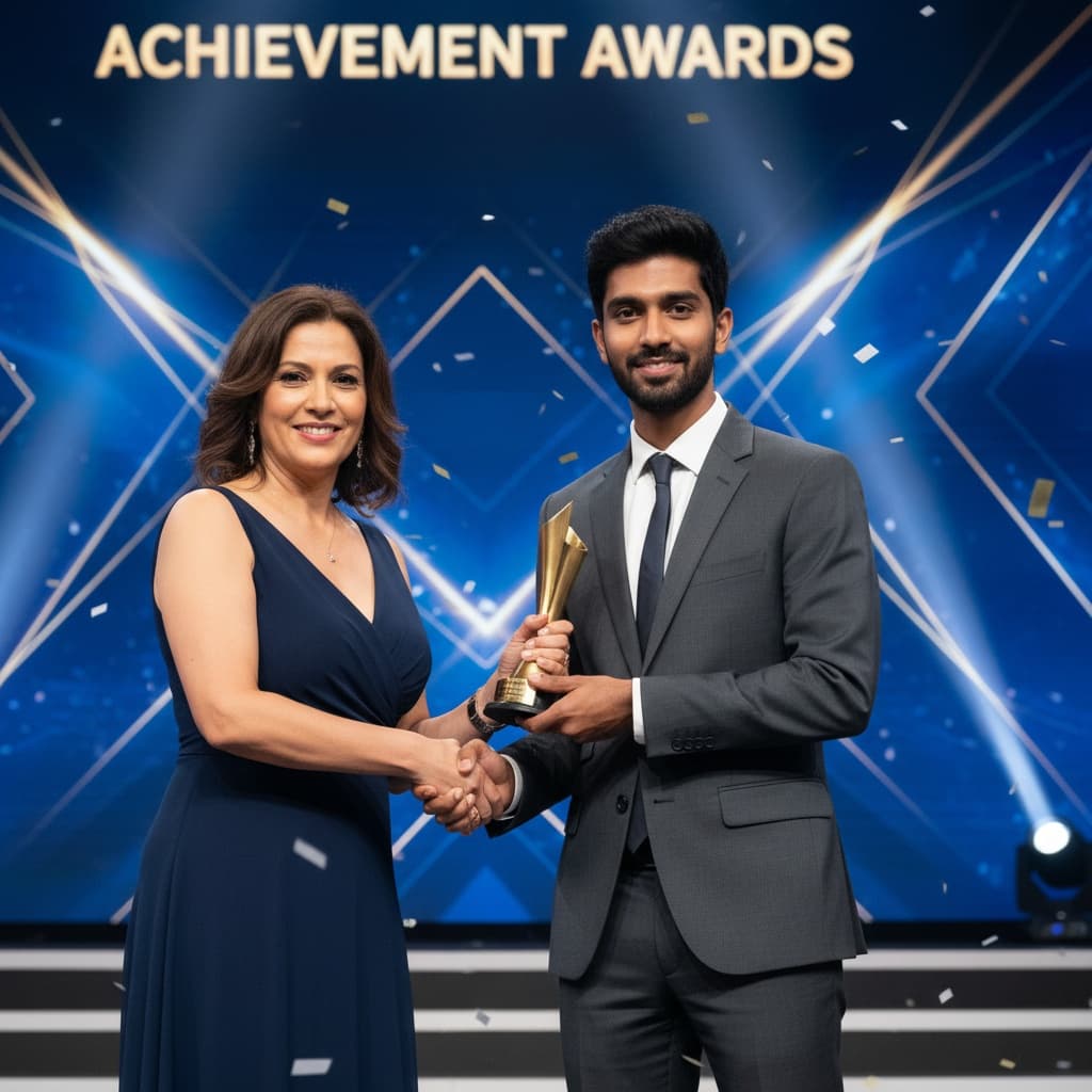 slim indian man handshake award exchange 57455357