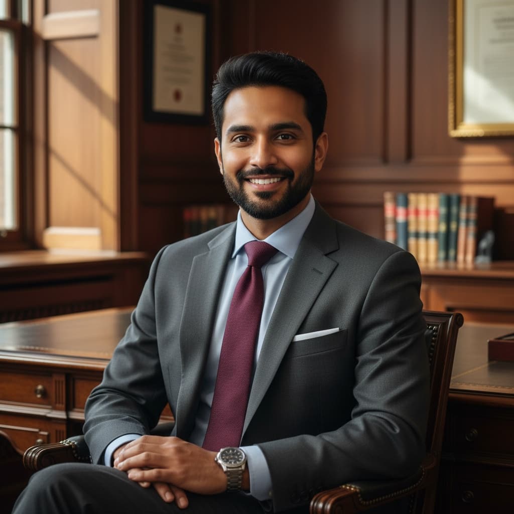 slim indian man mahogany office prestige 84472011