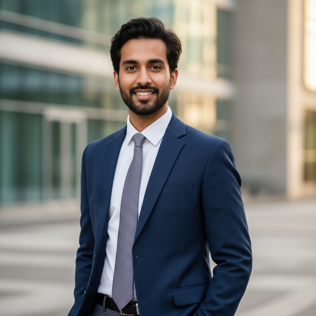 slim indian man outdoor urban professional 78216607