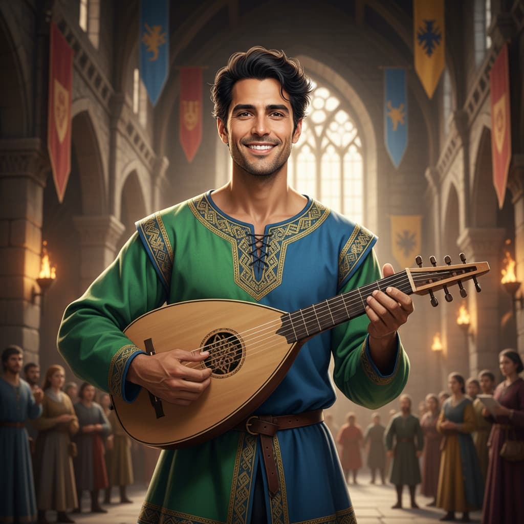 slim latino man bard musician great hall 31333463