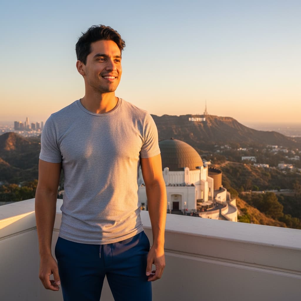 slim latino man griffith observatory vista 44944541