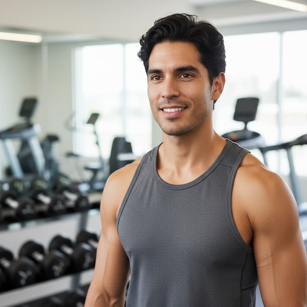 slim latino man gym athletic confident 68808010