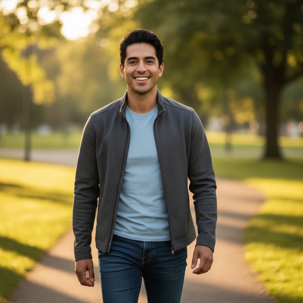 slim latino man outdoor park walk 55959410